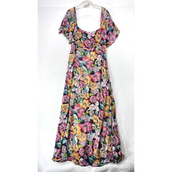 Rachel Pally Dress Women 1X Floral Maxi Flowy Garden Party Coquette Boho NEW - Picture 1 of 15